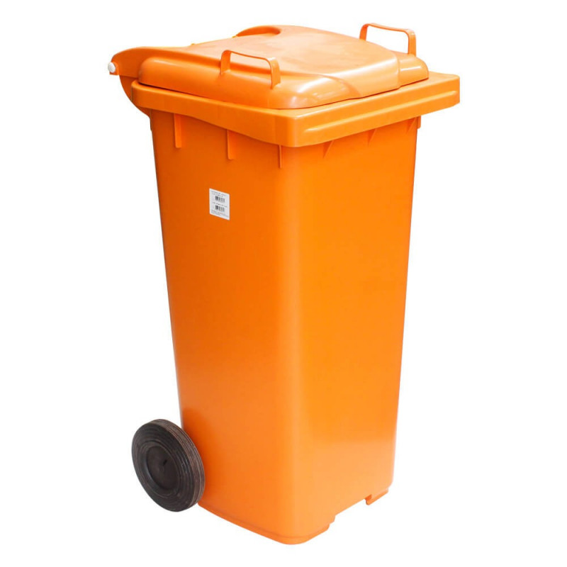 CONTENTOR C/ TAMPA 120 LITROS 02 LARANJA (JSN)