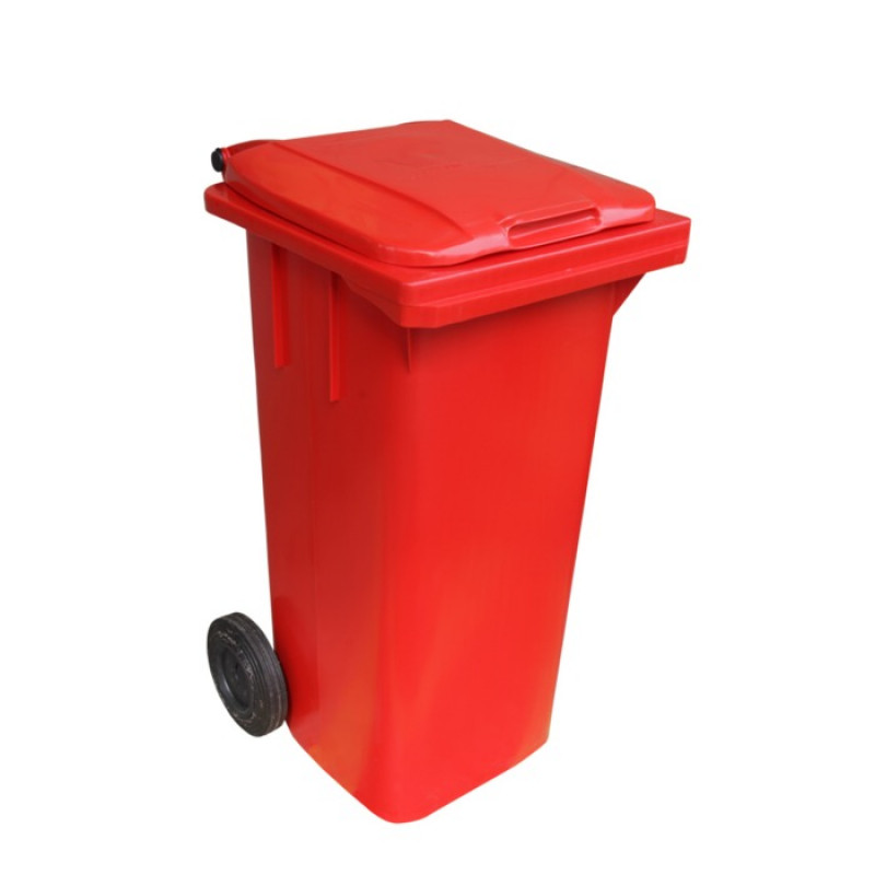 CONTENTOR C/ TAMPA 120 LITROS 02 VERMELHO (JSN)