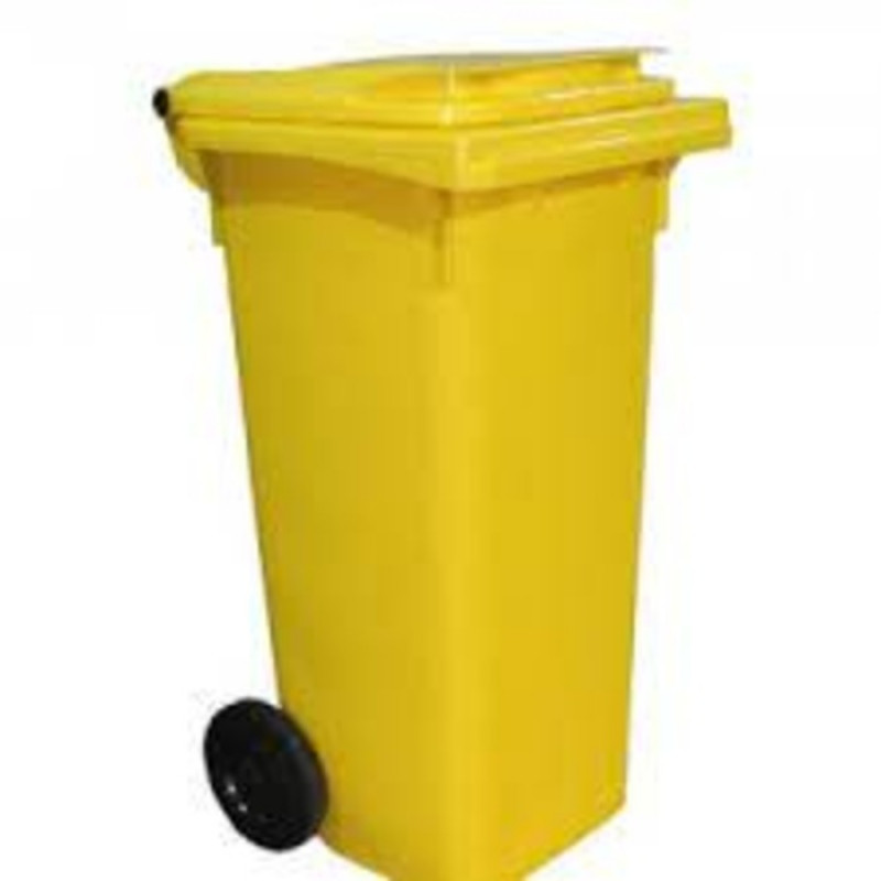 CONTENTOR C/ TAMPA 240 LITROS 03 AMARELO (JSN)