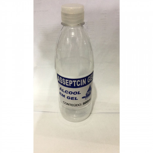 FRASCO P/ALCOOL GEL ANTISSEPTICO 70º INPM P/MAOS GUGAPRO 500ML  (PLASTCOR)