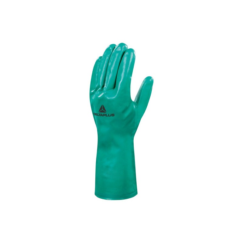 LUVA 02 LÁTEX NITRÍLICO VERDE FLOCADA NITRILIKA 10 ESPESSURA 0,42MM TAM 7 C.A 11769 (DELTA PLUS)