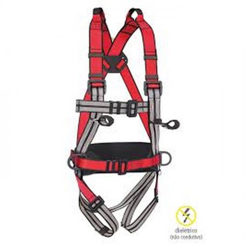 CINTO 01 SEG. PARAQUEDISTA 5 PONTOS DE ANCORAGEM DIELÉTRICO STF CQCT4391 NBR 15835 NBR 15836 C.A 45073  (STEELFLEX)
