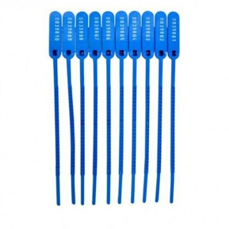 LACRE DE POLIPROPILENO 230MMX5MM AZUL NUMERADO C/100 UNIDADES (ZENITH)