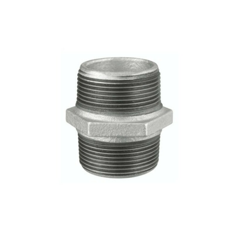 NIPLE COM ROSCA DUPLO 2.1/2" GALVANIZADO (MECH)