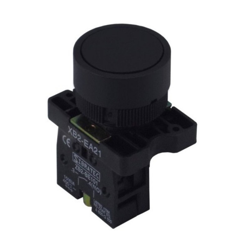 BOTAO PULSADOR PLAST PRETO 1NA