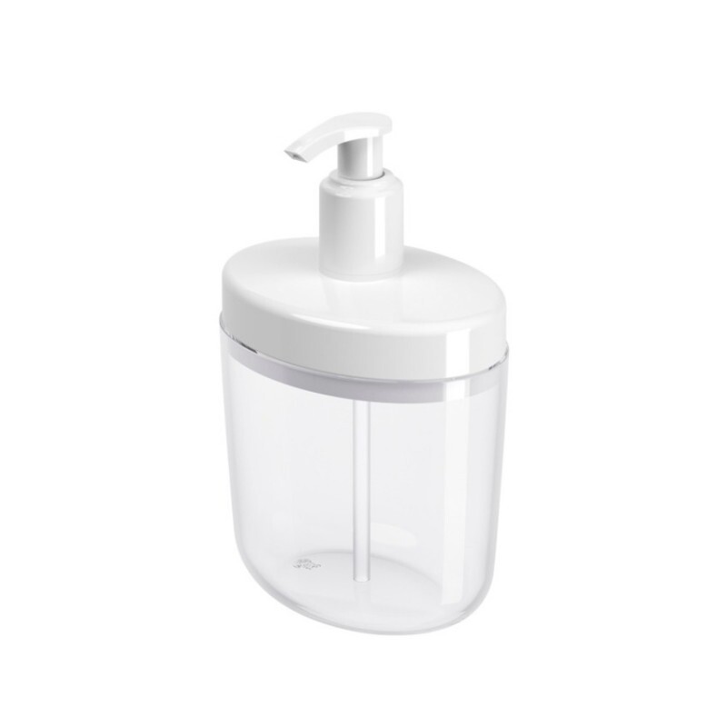 DISPENSER PLÁSTICO P/ÁLCOOL GEL MOD. COZA NT EXP20 C/VÁLVULA PUMP 450 ML (BRINOX)