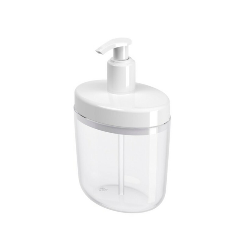 DISPENSER PLÁSTICO P/ÁLCOOL GEL MOD. COZA NT EXP20 C/VÁLVULA PUMP 450 ML (BRINOX)