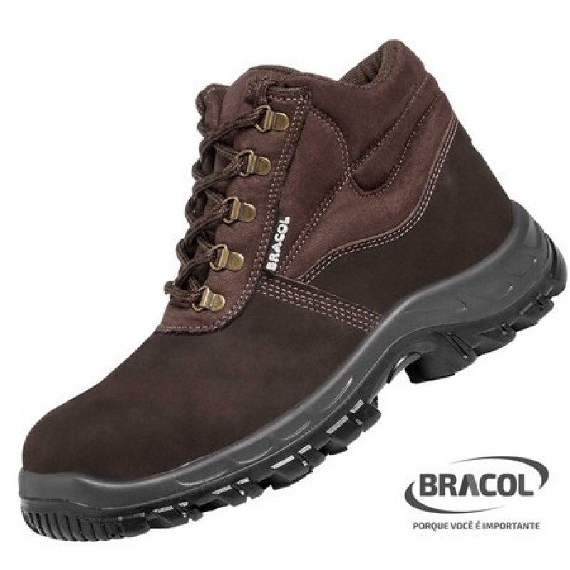 BOTINA 08 BRACOL NOBUCK BAF Nº45 MARROM C.A40872 (BSB)
