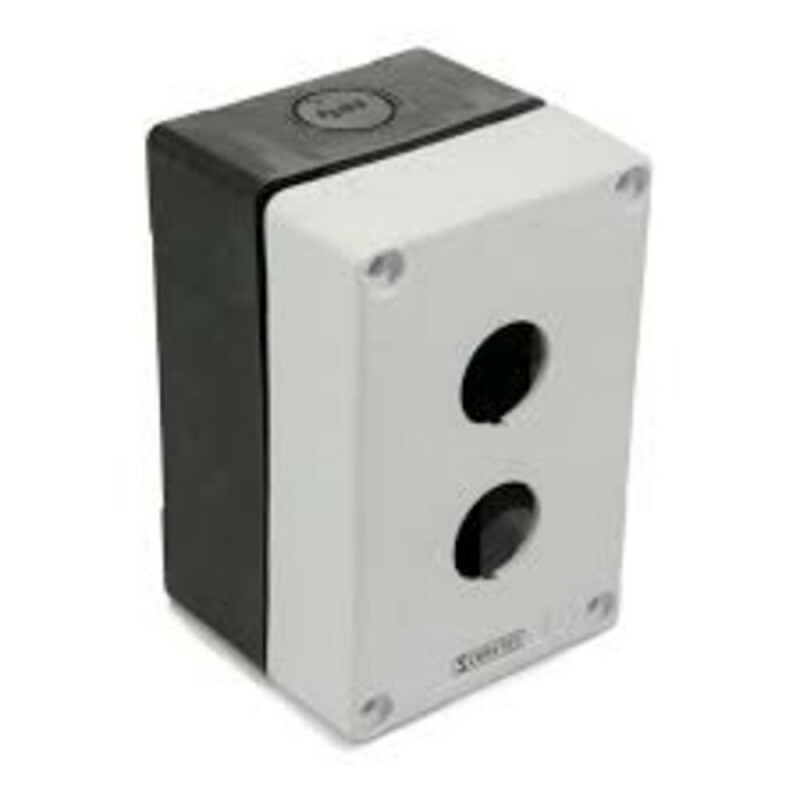 CAIXA PLASTICA BOX BOTOEIRA P/COMANDO BX2 COM FUROS 22MM BL2
