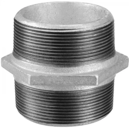 NIPLE COM ROSCA DUPLO 1.1/4" GALVANIZADO (TUPY)