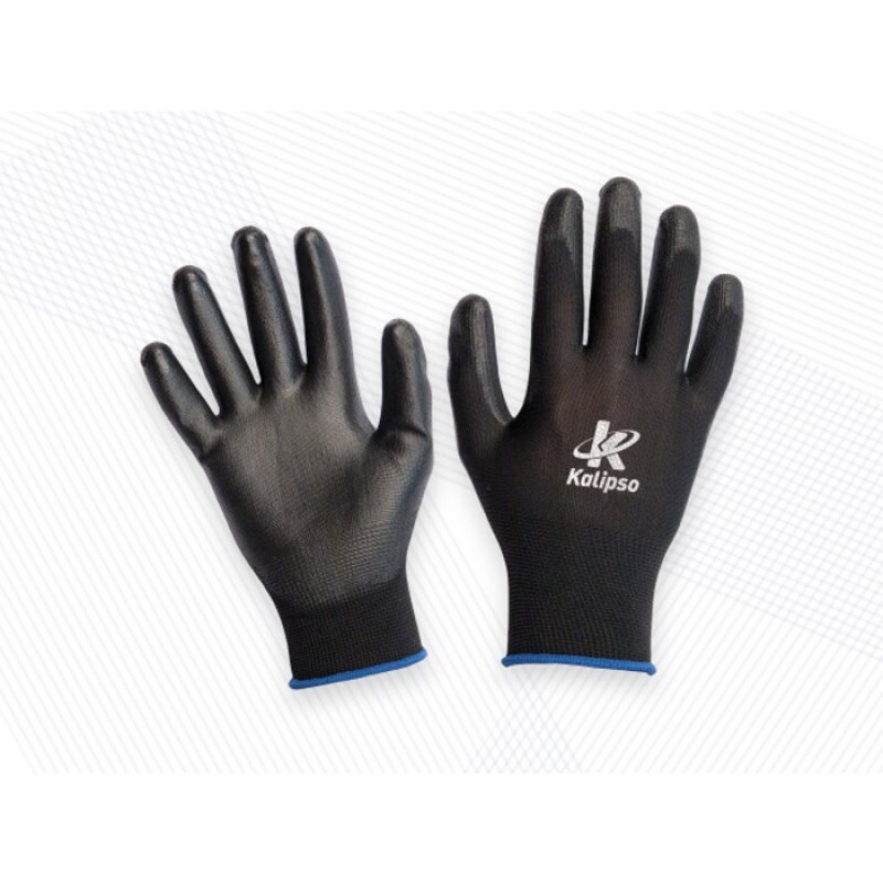 LUVA 02 MALHA POLIÉSTER REVESTIDA EM POLIURETANO 09 PUB+ TAM G  EN388 2021X C.A 48758  (MEDIX).