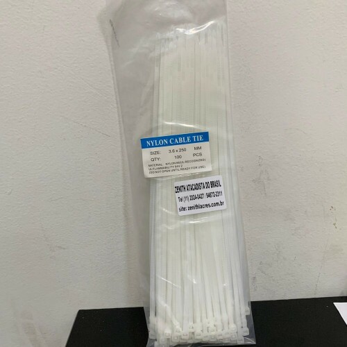 ABRACADEIRA 1 NYLON 250MM X 3,6MM C/100 UNIDADES (ZENITH)