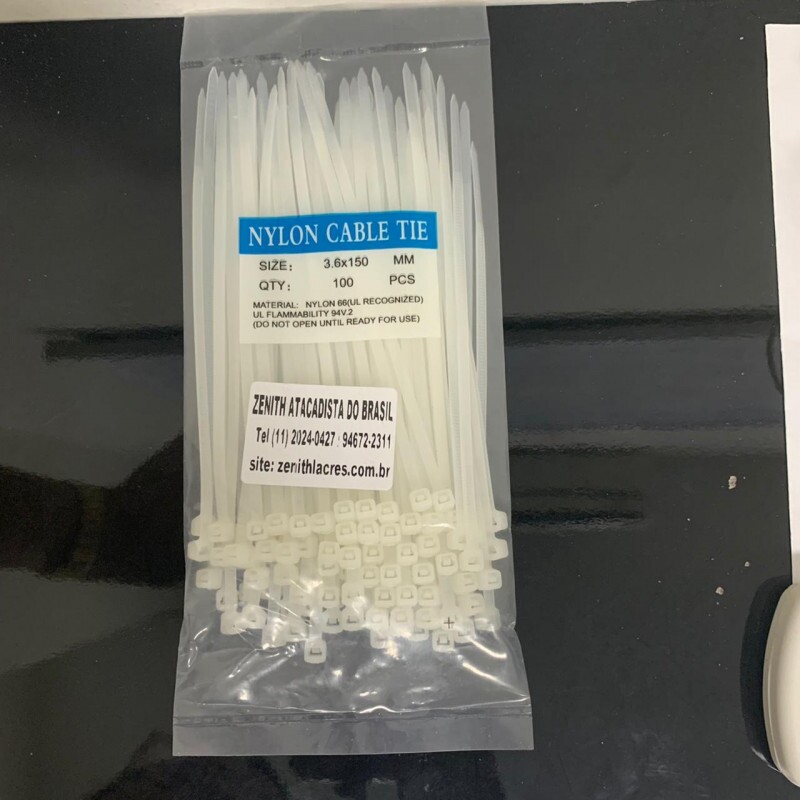 ABRACADEIRA 1 NYLON 150MM X 3,6MM C/100 UNIDADES (ZENITH)
