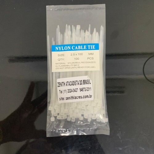 ABRACADEIRA 1 NYLON 100MM X 2,5MM C/100 UNIDADES (ZENITH)