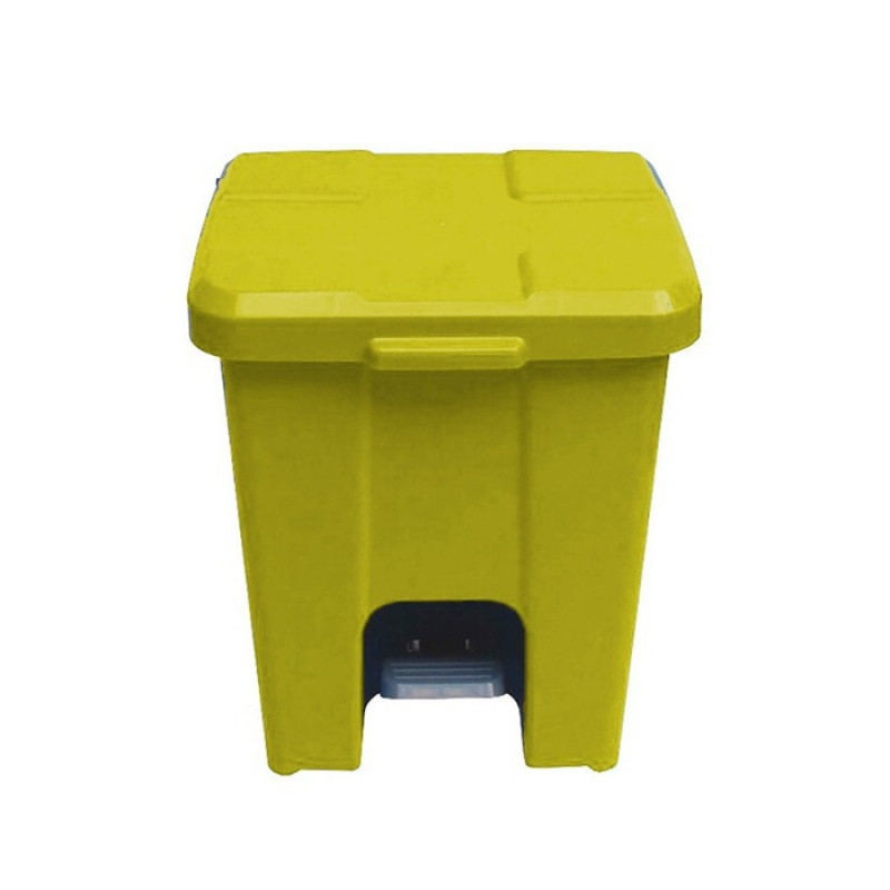 LIXEIRA COM PEDAL 15 LITROS AMARELA (JSN)
