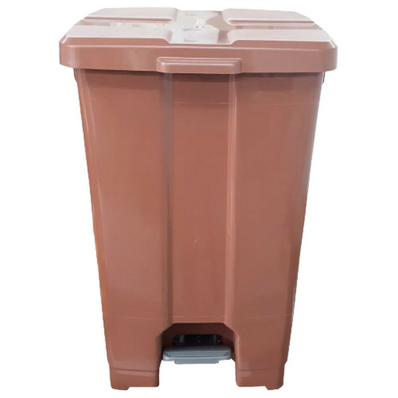 LIXEIRA 2 RETANGULAR C/PEDAL 60L MARROM (JSN)