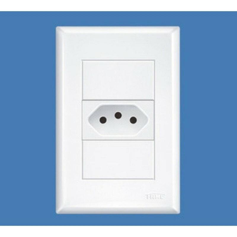 TOMADA EMBUTIR 2PINOS +TERRA SISTEMA X 10A 250V NBR 14136 (FAME)