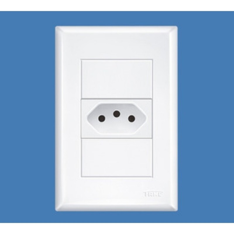TOMADA EMBUTIR 2PINOS +TERRA SISTEMA X 10A 250V NBR 14136 (FAME)