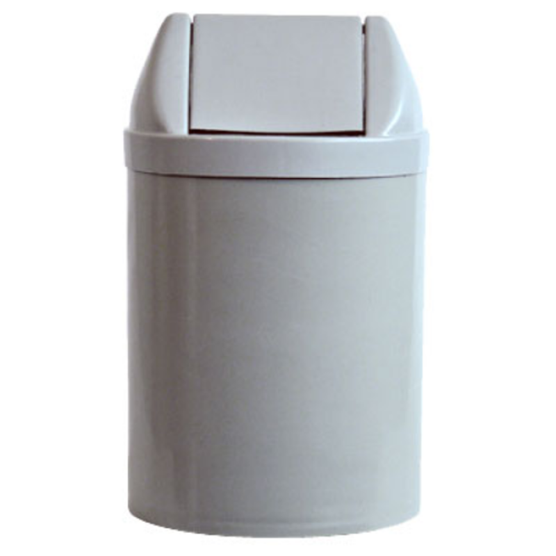 CESTO C/TAMPA S/ADESIVO 02 30X24 14L CINZA (JSN)