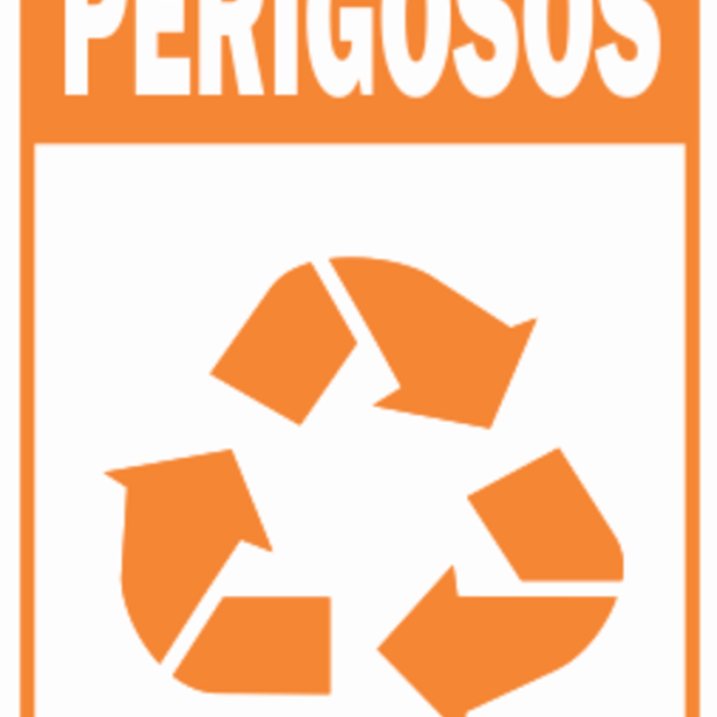 ADESIVO PARA COLETA SELETIVA RESÍDUOS PERIGOSOS (MULTPLACAS)