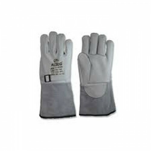 LUVA 07 VAQUETA PETROLEIRA MISTA VTPH CANO 15CM COBERTURA C/FIVELA TAM 10 EN388 2144 C.A 47694 (ALSEG)