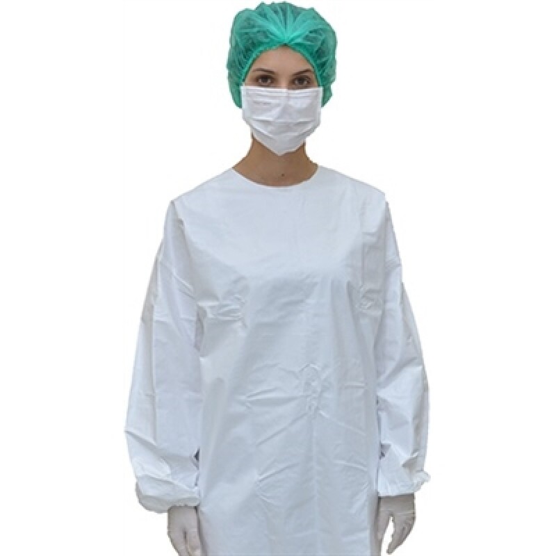 AVENTAL HOSP. POLIURETANO TIPO CAPOTE BRANCO REUTILIZAVEL GRAM.60 2 LAV. C/ANVISA (STEELFLEX)