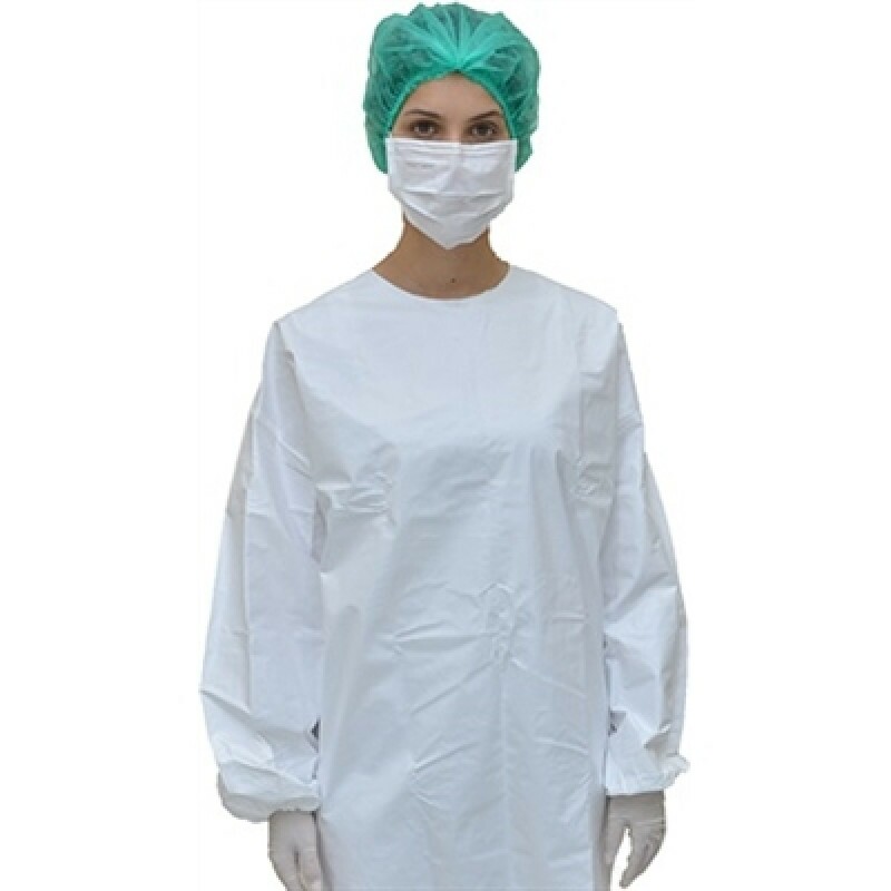 AVENTAL HOSP. POLIURETANO TIPO CAPOTE BRANCO REUTILIZAVEL GRAM.60 2 LAV. C/ANVISA (STEELFLEX)