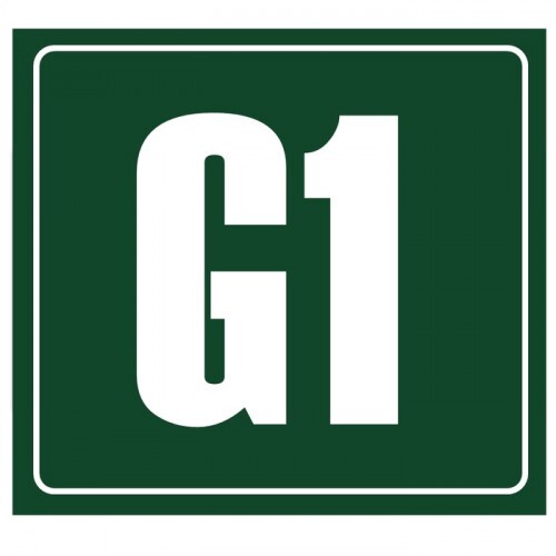 PLACA S17 PAVIMENTO GARAGEM 1º ANDAR  20X10 EM PVC 2MM NBR 13434 FOTOLU. AUTO EXTINGUIVEL