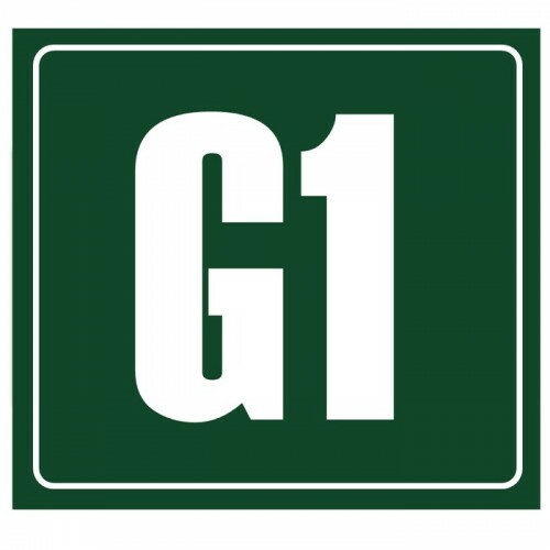 PLACA S17 PAVIMENTO GARAGEM 1º ANDAR  20X10 EM PVC 2MM NBR 13434 FOTOLU. AUTO EXTINGUIVEL