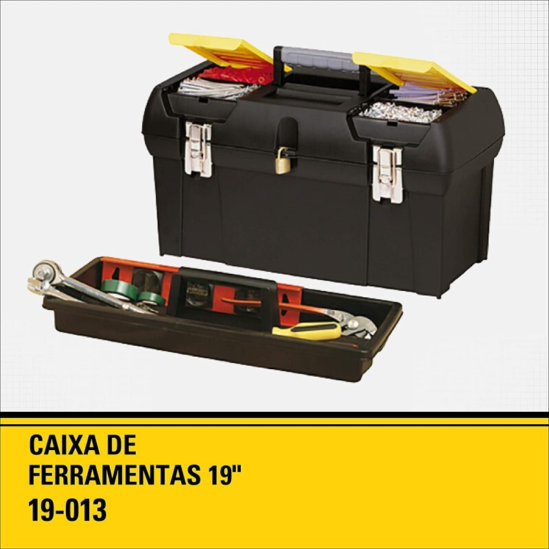 CAIXA DE FERRAMENTAS 19" COM BANDEJA E ORGANIZADOR 19-013 (STANLEY)
