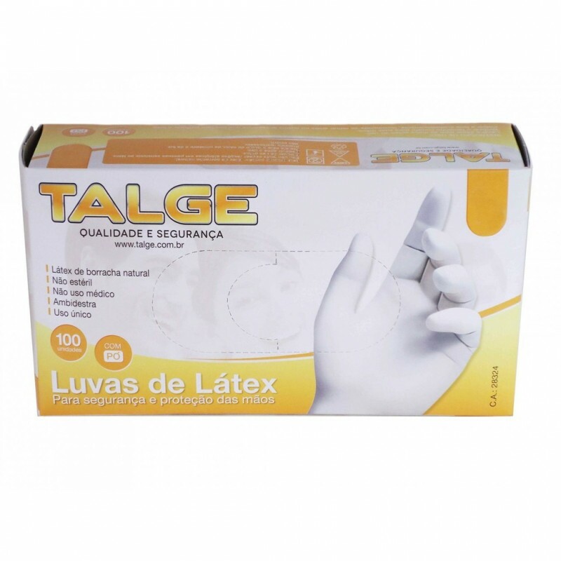 LUVA 09 LATEX NATURAL TAM P (7) N/CIRURGICA N/ESTERIL CX100 C.A 28324 (TALGE)