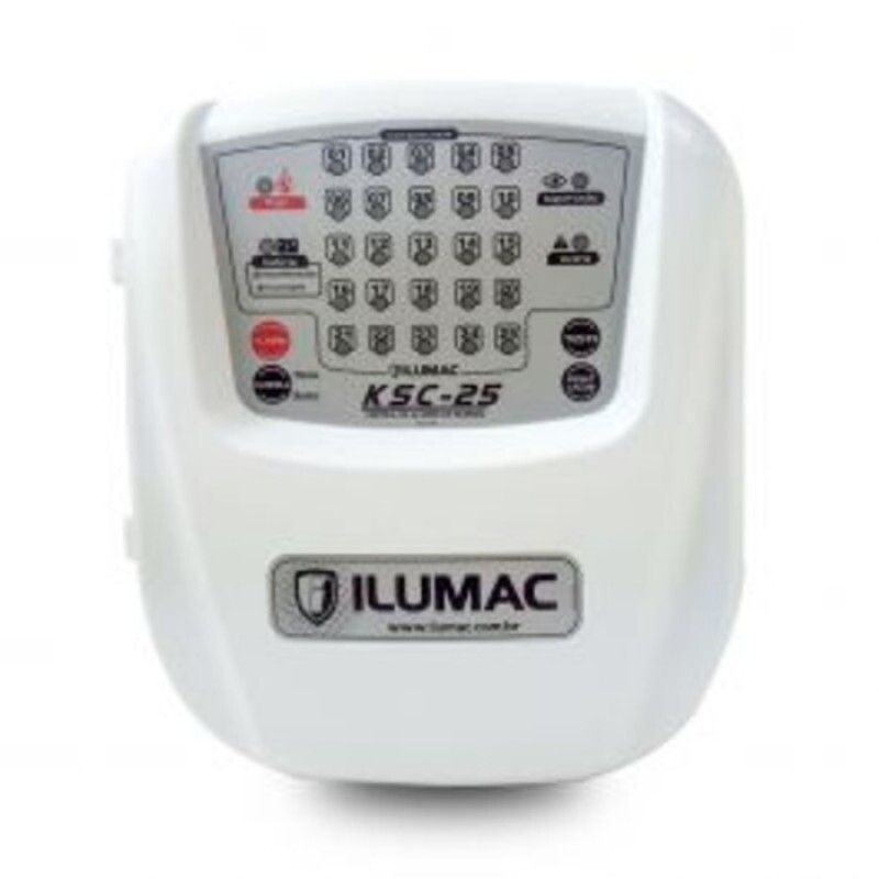 CENTRAL ALARME CONVENCIONAL KSC25.24 24V EM ABS S/BATERIA 25 LACOS IP20 BIVOLT LED NBR17240 (ILUMAC)