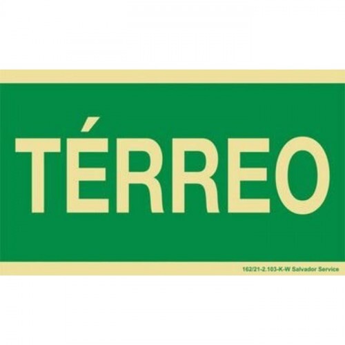 PLACA S17 PAVIMENTO TERREO 20X10 EM PVC 2MM NBR 13434 FOTOLU. AUTO EXTINGUIVEL