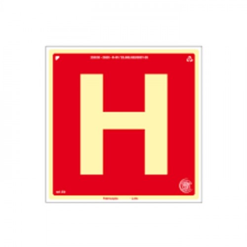 PLACA E-08 HIDRANTE 15X20 EM PVC 2MM NBR 13434 FOTOLU. AUTO EXTINGUIVEL