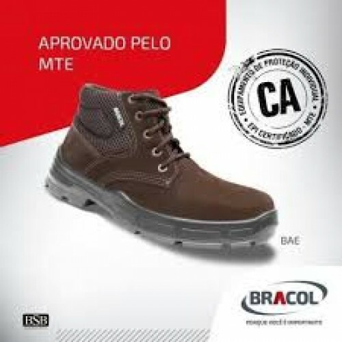 BOTINA 33 Nº41 C/CADARÇO NOBUCK BI DENS MARROM BAE (BRACOL)
