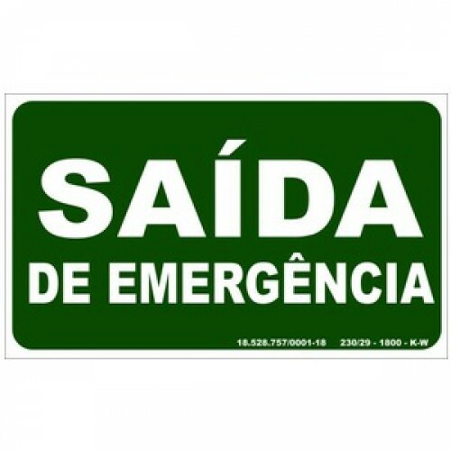 PLACA S03 SAÍDA EMERG. S/SETA FOTOLU. AUTO EXTINGUÍVEL