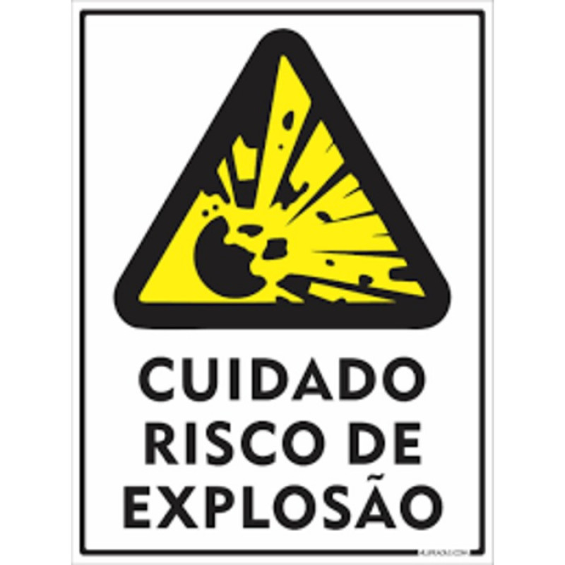 PLACA PVC RISCO DE EXPLOSÃO 20 X 20 (DESTAK)
