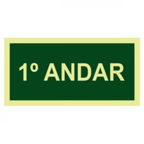 PLACA S17-01 PAVIMENTO 1º ANDAR 20X10 EM PVC 2MM NBR 13434 FOTOLU. AUTO EXTINGUIVEL