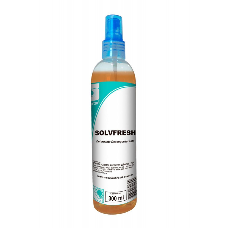 DESENGORDURANTE REMOVEDOR DE GRAXA E GORDURA P/ROUPAS SOLVFRESH 500ML À BASE DE SOLVENTES (SPARTAN)