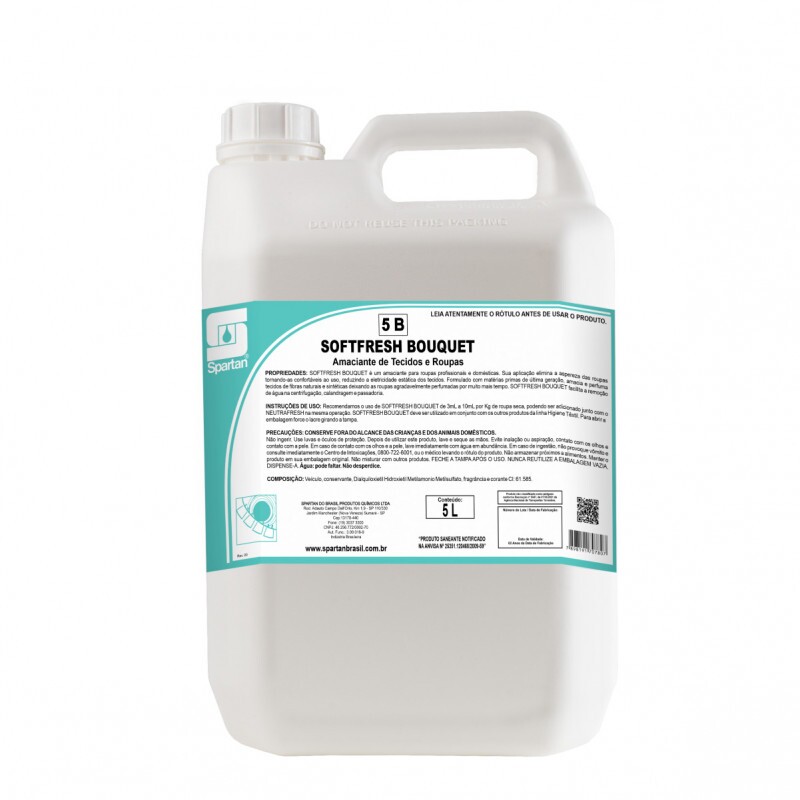 AMACIANTE PARA ROUPAS PROFISSIONAL SOFTFRESH BOUQUET 5L (SPARTAN)