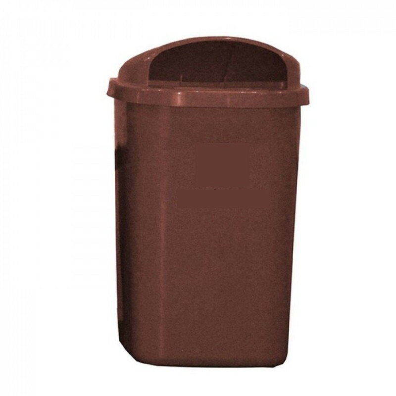 COLETOR 2 CONJUGADO 50L S/ADESIVO MARROM C/SUPORTE PLASTICO (JSN)