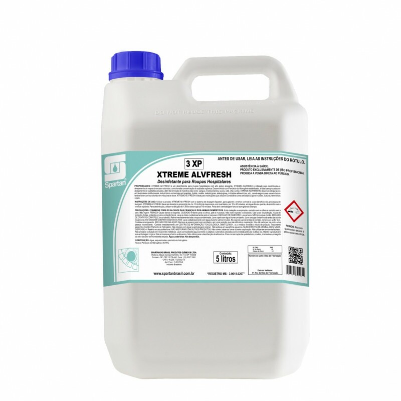ALVEJANTE REMOV. DE MANCHAS P/ROUPAS XTREME ALVFRESH 5L USO PROF. HOSPITALAR (SPARTAN)
