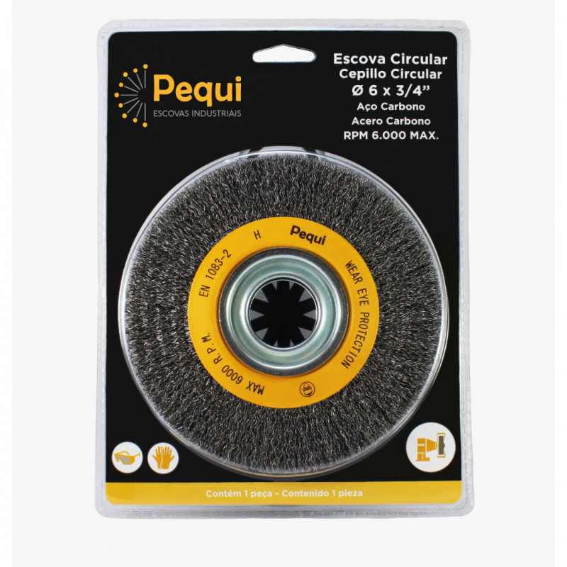 ESCOVA CIRC. ONDULADA 4x1/2 F.5/8 (PEQUI)