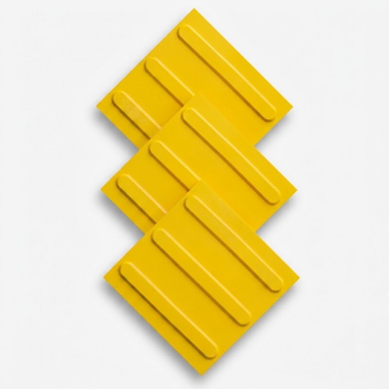 PISO TATIL PVC (04) 25X25 DIRECIONAL AMARELO