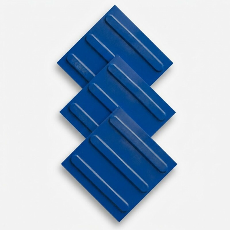 PISO TATIL PVC (06) 25X25 DIRECIONAL AZUL
