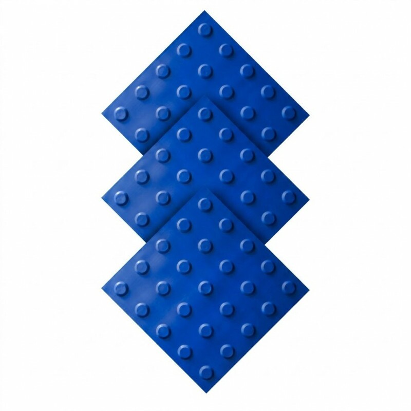 PISO TATIL PVC (05) 25X25 ALERTA AZUL