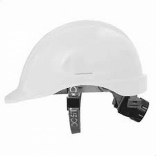 CAPACETE 03 SEGURANÇA STEELFLEX BRANCO ABA FRONTAL TURTLE C/SUSPENSÃO LOCK E JUGULAR CLASSE E TIPO 2 C.A 35983
