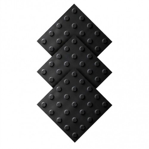 PISO TATIL PVC 25X25 ALERTA PRETO