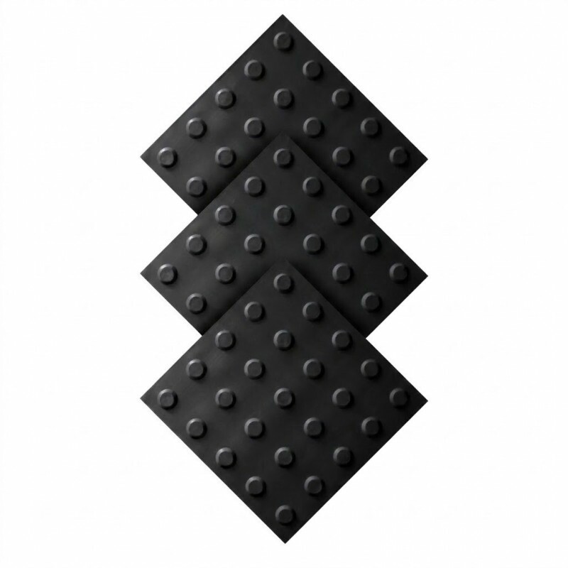 PISO TATIL PVC 25X25 ALERTA PRETO