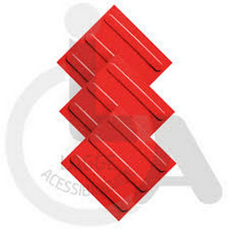 PISO TATIL PVC (02) 25X25 DIRECIONAL VERMELHO